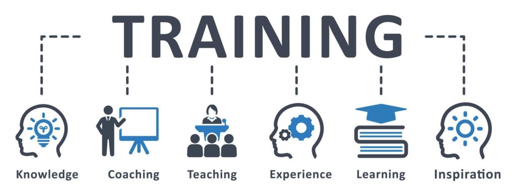 training-icon-illustration-seminar-coach-teaching-consulting-experience-knowledge-advice-skill-infographic-template-presentation-concept-banner-pictogram-icon-set-icons-vector